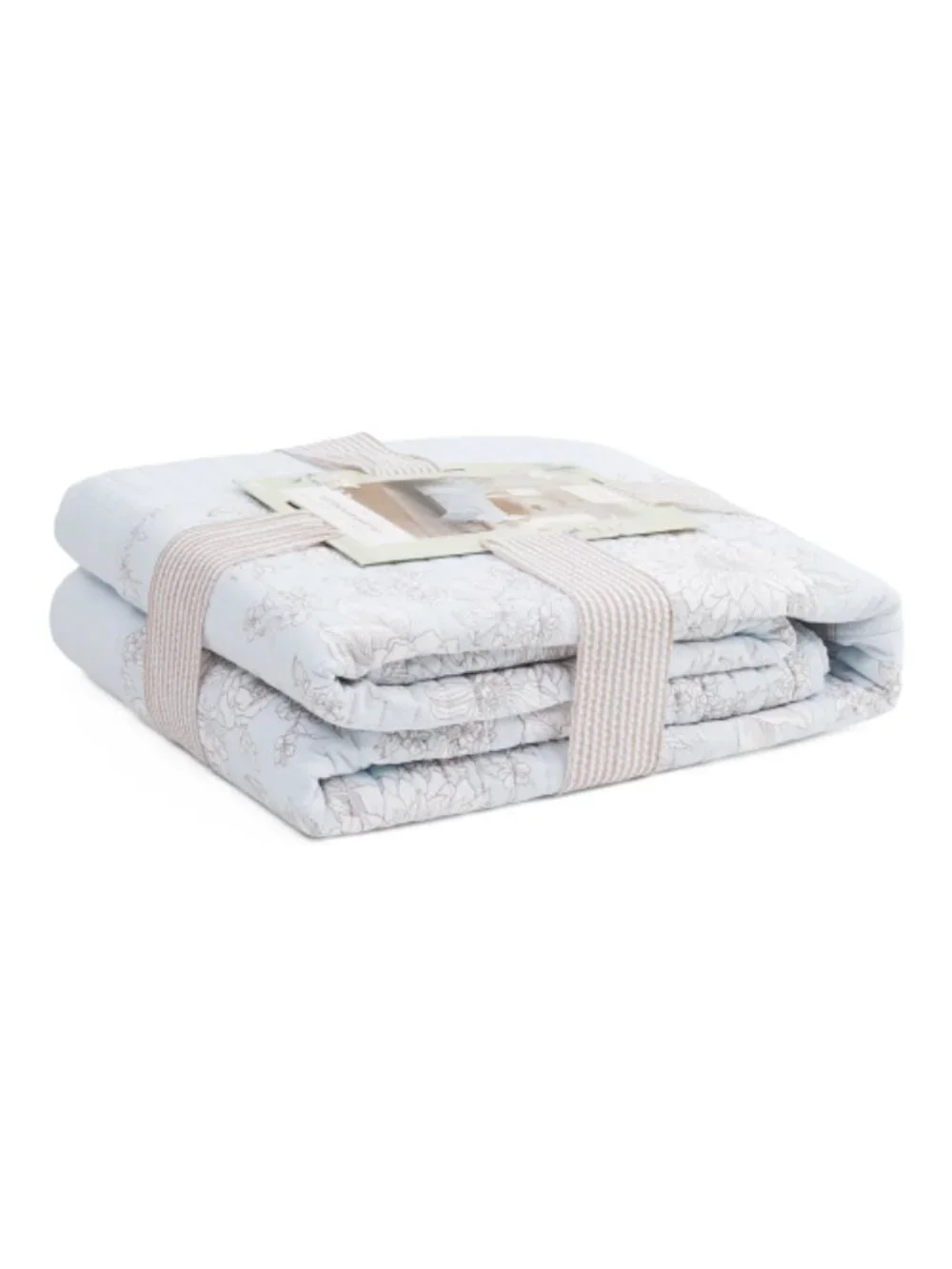 LILLIAN AUGUST FRENCH FARMHOUSE King Cotton Slub Floral Quilt Set